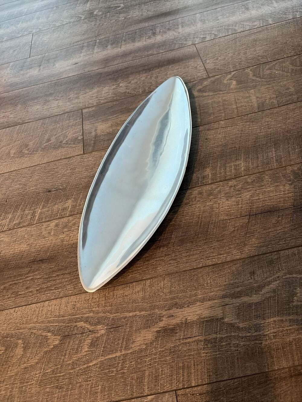 Nambe Modernist Alloy Canoe Decorative Bowl